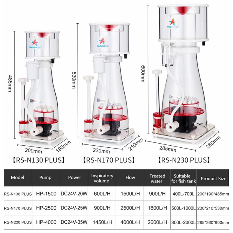Marine Aquarium Protein Skimmer - Skimmer di Proteine per Acquario Red