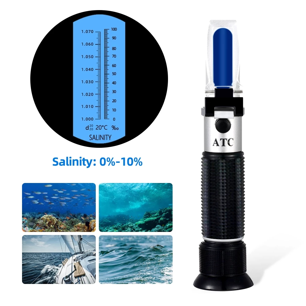 Marine Aquarium Refractometer - Rifrattometro di salinità 0-10% 1.000-1.070SG salometro