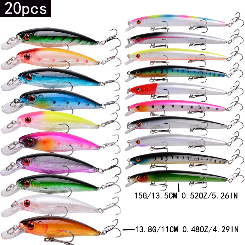 Marine Salt Mix - 20/10 pz/lotto Minnow Esche Da Pesca