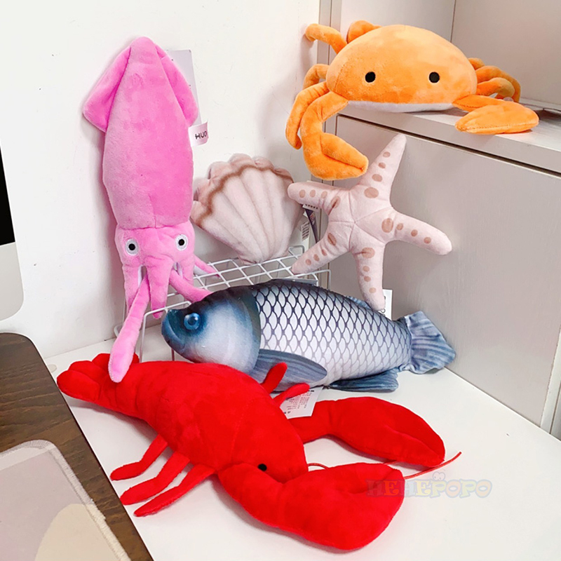 Aquarium Marine Park - Simulazione Aragosta Peluche Giocattolo Calamari Granchio