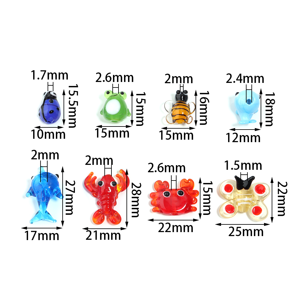 2 pz ciondolo in vetro animale - Aquarium Marine recensione e prezzo