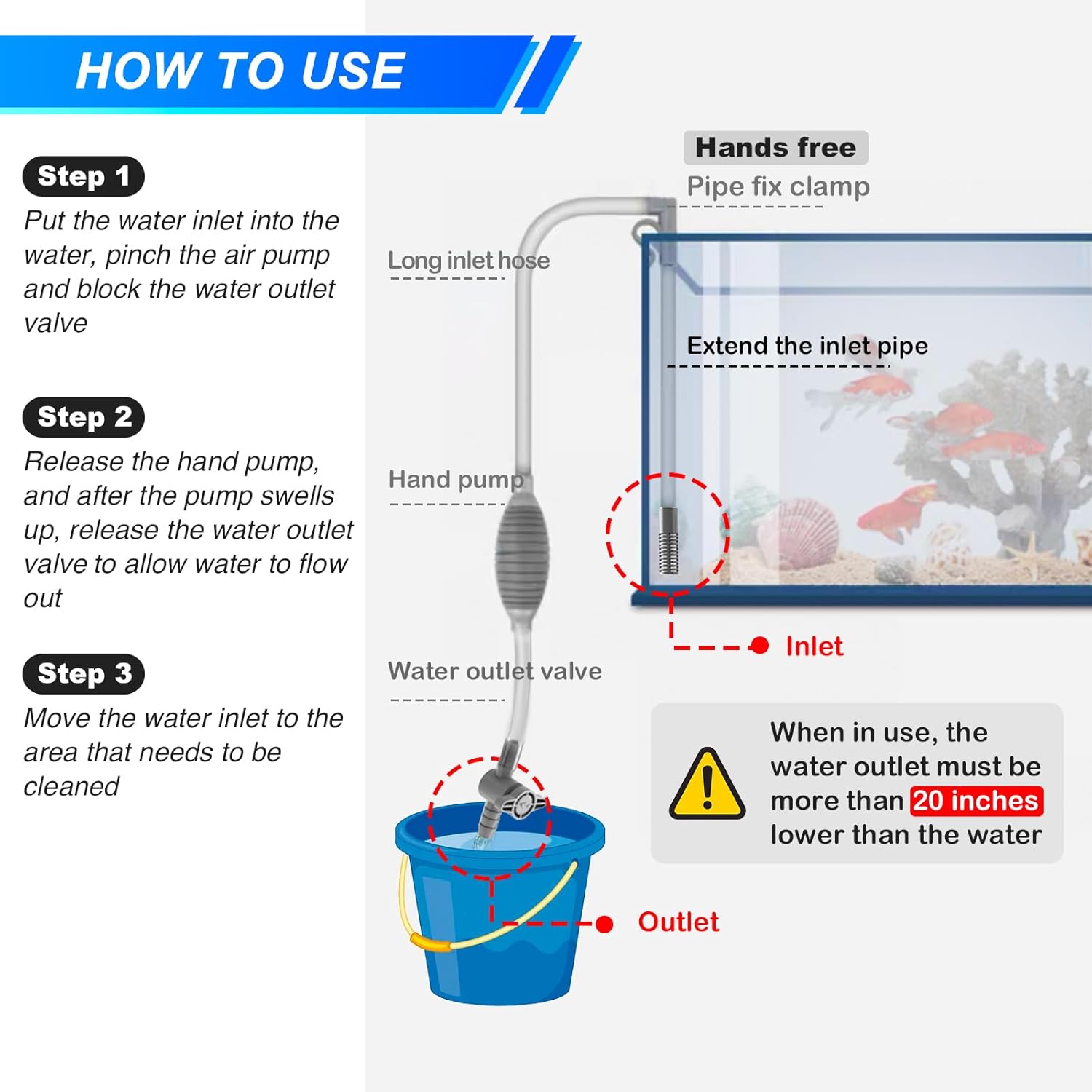 Grande acquario acquario sifon - Marine Aquarium Water Change recensione e prezzo
